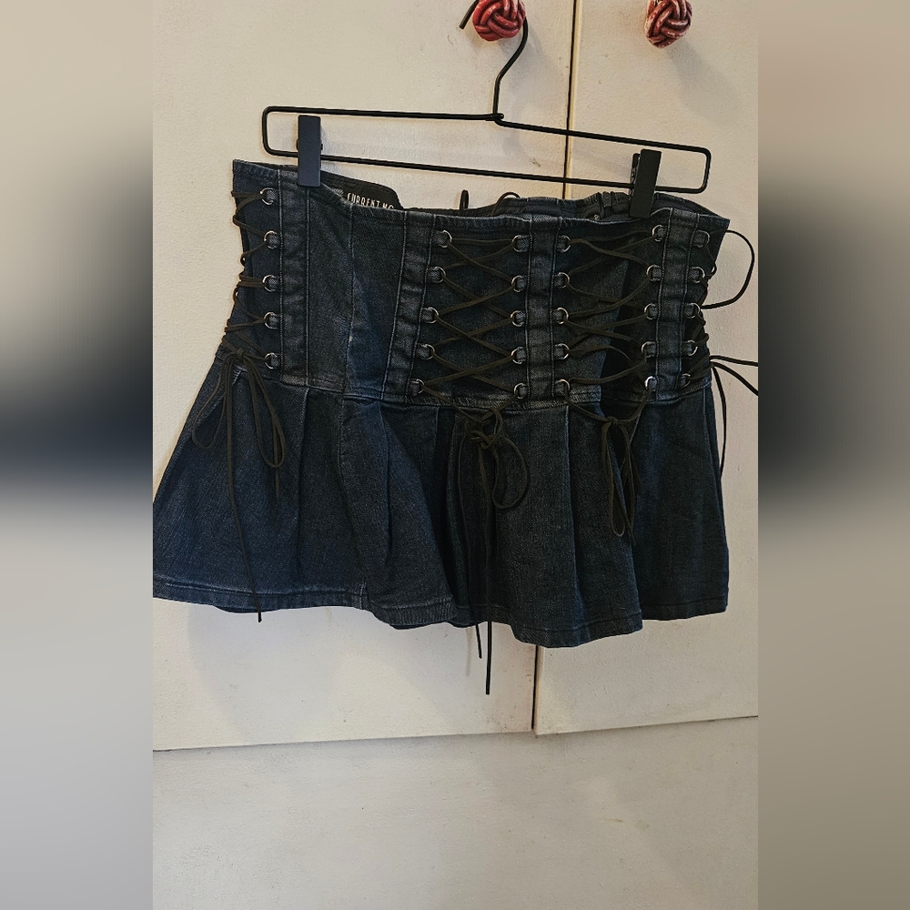 Current Mood Blue Denim Corset Skirt -XL